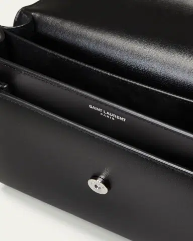 Saint Laurent Sunset Medium YSL Shoulder Bag in Smooth Leather | Thumbnail 4
