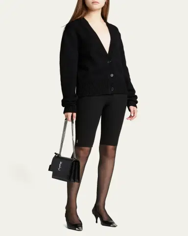 Saint Laurent Sunset Medium YSL Shoulder Bag in Smooth Leather | Thumbnail 5