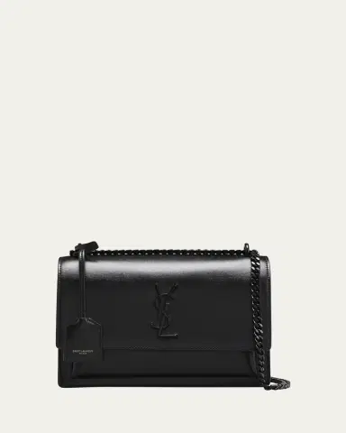 Saint Laurent Sunset Medium YSL Shoulder Bag in Smooth Leather | Thumbnail 6