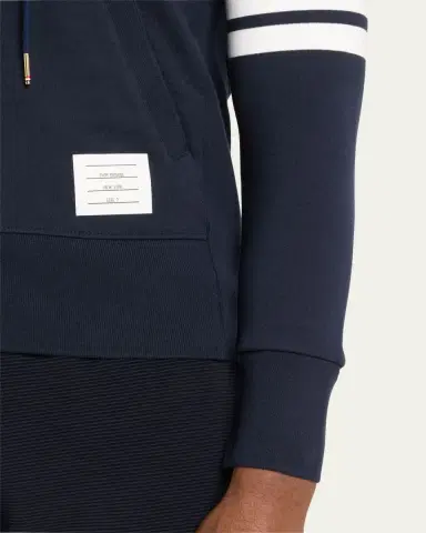 Thom Browne Four-Stripe Hoodie Sweatshirt | Thumbnail 5 Thom Browne Four-Stripe Hoodie Sweatshirt | Thumbnail 5