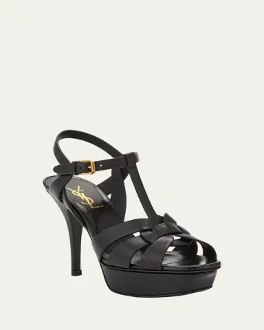 Saint Laurent Tribute Leather Platform Sandals | Thumbnail 6 Saint Laurent Tribute Leather Platform Sandals | Thumbnail 6