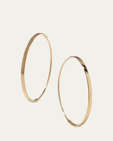 Lana 14K Gold Small Flat Magic Hoop Earrings | Thumbnail 3 Lana 14K Gold Small Flat Magic Hoop Earrings | Thumbnail 3