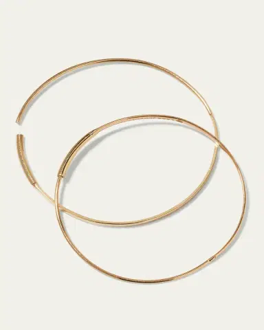 Lana 14K Gold Small Flat Magic Hoop Earrings | Thumbnail 4 Lana 14K Gold Small Flat Magic Hoop Earrings | Thumbnail 4