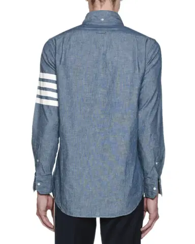 Thom Browne Men's Chambray Long-Sleeve Shirt | Thumbnail 5 Thom Browne Men's Chambray Long-Sleeve Shirt | Thumbnail 5