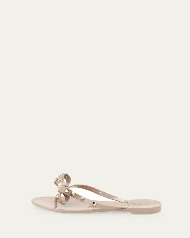 Valentino Garavani Rockstud PVC Flat Thong Sandals | Thumbnail 2 Valentino Garavani Rockstud PVC Flat Thong Sandals | Thumbnail 2