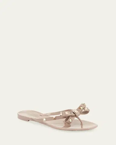 Valentino Garavani Rockstud PVC Flat Thong Sandals | Thumbnail 3 Valentino Garavani Rockstud PVC Flat Thong Sandals | Thumbnail 3