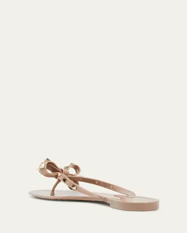 Valentino Garavani Rockstud PVC Flat Thong Sandals | Thumbnail 4 Valentino Garavani Rockstud PVC Flat Thong Sandals | Thumbnail 4