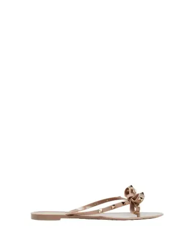 Valentino Garavani Rockstud PVC Flat Thong Sandals | Thumbnail 1 Valentino Garavani Rockstud PVC Flat Thong Sandals | Thumbnail 1