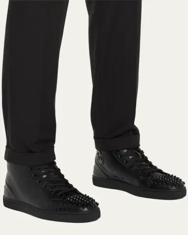 Christian Louboutin Men's Lou Spikes High-Top Sneakers | Thumbnail 2 Christian Louboutin Men's Lou Spikes High-Top Sneakers | Thumbnail 2