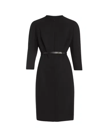 Akris Split-Neck Double-Face Wool Sheath Dress | Thumbnail 1 Akris Split-Neck Double-Face Wool Sheath Dress | Thumbnail 1