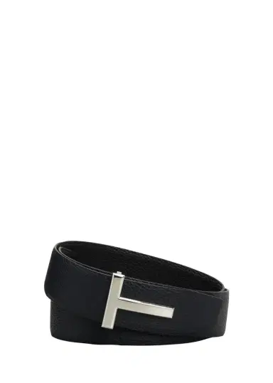 Tom Ford Men's Signature T Reversible Leather Belt | Thumbnail 3
