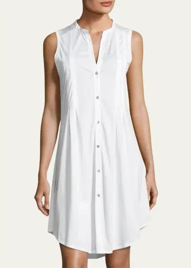 Hanro Cotton Deluxe Sleeveless Shirtwaist Nightgown | Thumbnail 2 Hanro Cotton Deluxe Sleeveless Shirtwaist Nightgown | Thumbnail 2