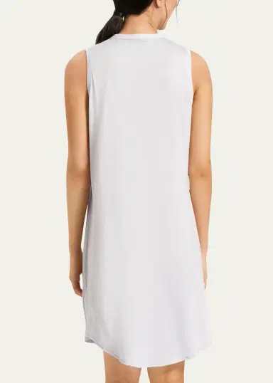 Hanro Cotton Deluxe Sleeveless Shirtwaist Nightgown | Thumbnail 5 Hanro Cotton Deluxe Sleeveless Shirtwaist Nightgown | Thumbnail 5