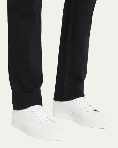 Christian Louboutin Men's Louis Junior Spiked Low-Top Sneakers | Thumbnail 2 Christian Louboutin Men's Louis Junior Spiked Low-Top Sneakers | Thumbnail 2