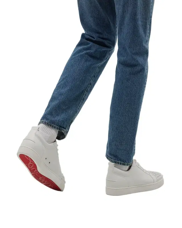 Christian Louboutin Men's Louis Junior Spiked Low-Top Sneakers
