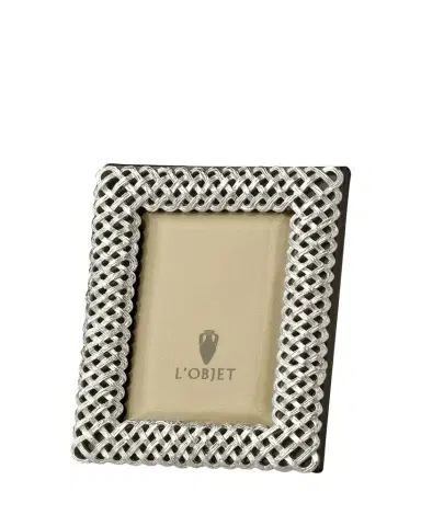 L'Objet Platinum Braid 2" x 3" Picture Frame | Thumbnail 1
