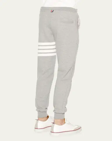 Thom Browne Men's Classic Drawstring Sweatpants with Stripe Detail | Thumbnail 9 Thom Browne Men's Classic Drawstring Sweatpants with Stripe Detail | Thumbnail 9