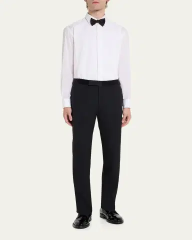 Brioni Pleated Poplin French-Cuff Dress Shirt | Thumbnail 7 Brioni Pleated Poplin French-Cuff Dress Shirt | Thumbnail 7