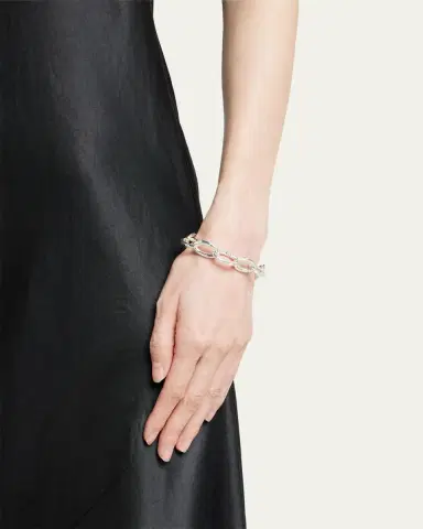 Ippolita Mini Hammered Bastille Link Bracelet in Sterling Silver | Thumbnail 2