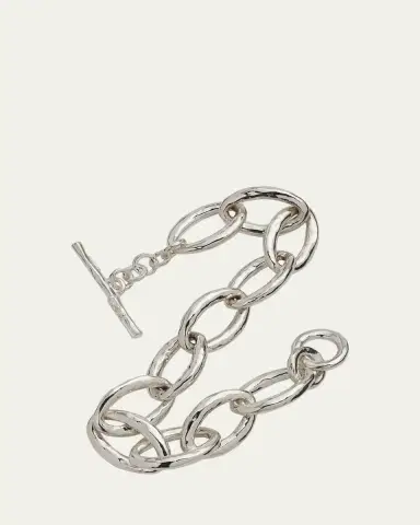 Ippolita Mini Hammered Bastille Link Bracelet in Sterling Silver | Thumbnail 3