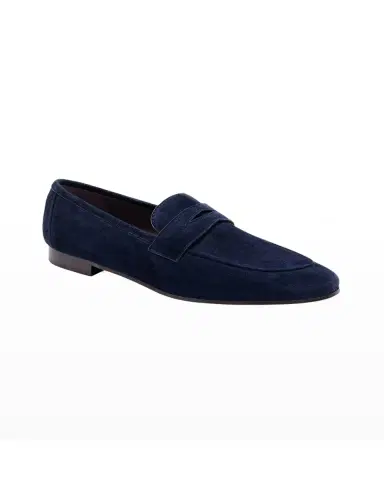 Bougeotte Suede Slip-On Penny Loafers | Thumbnail 3 Bougeotte Suede Slip-On Penny Loafers | Thumbnail 3