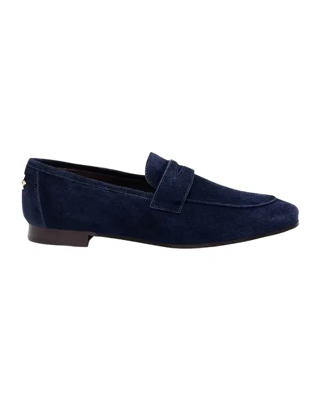 Bougeotte Suede Slip-On Penny Loafers
