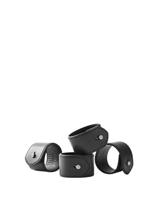 Ralph Lauren Home Wyatt Leather Napkin Rings, Set of 4