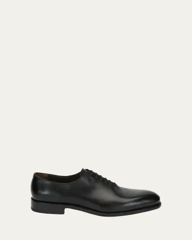Ferragamo Men's Angiolo Tramezza Whole-Cut Leather Lace-Up Shoes | Thumbnail 3 Ferragamo Men's Angiolo Tramezza Whole-Cut Leather Lace-Up Shoes | Thumbnail 3