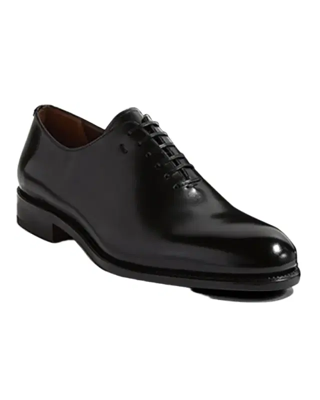 Men's Angiolo Tramezza Whole-Cut Leather Lace-Up Shoes