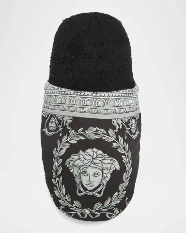 Versace Men's Barocco-Print Mule Slippers | Thumbnail 3