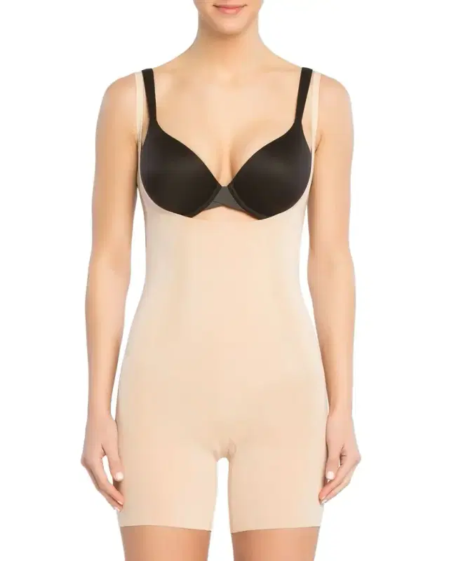SPANXsculpt OnCore Open-Bust Mid-Thigh Bodysuit