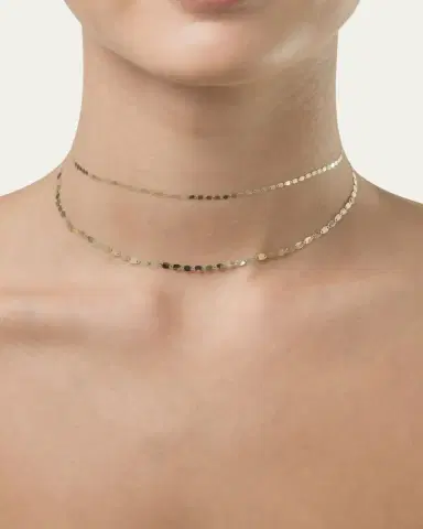 Lana 14K Gold Petite Nude Chain Choker Necklace | Thumbnail 2
