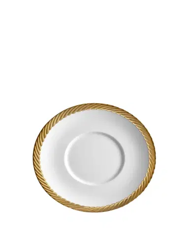 L'Objet Corde Saucer, White/Gold | Thumbnail 1