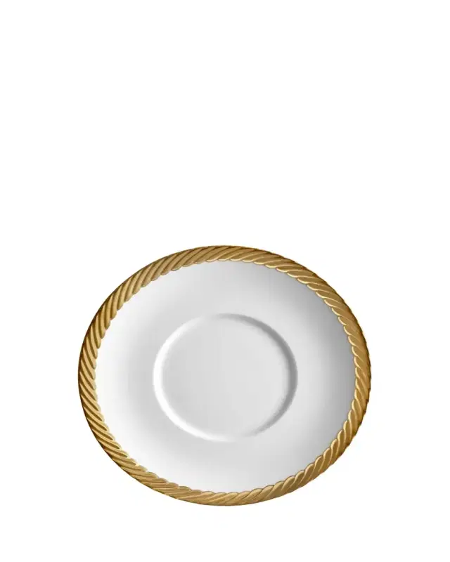 L'Objet Corde Saucer, White/Gold