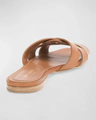 Saint Laurent Woven Leather Sandal Slide | Thumbnail 2