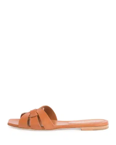 Saint Laurent Woven Leather Sandal Slide | Thumbnail 12