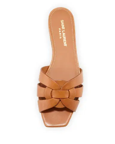 Saint Laurent Woven Leather Sandal Slide | Thumbnail 13