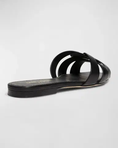 Saint Laurent Woven Leather Sandal Slide | Thumbnail 18