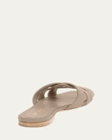 Saint Laurent Woven Leather Sandal Slide | Thumbnail 9