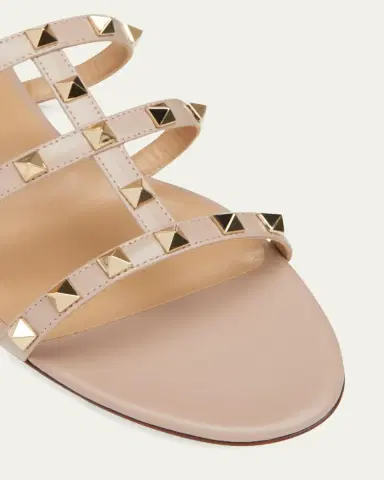 Valentino Garavani Rockstud Caged Flat Slide Sandals | Thumbnail 5 Valentino Garavani Rockstud Caged Flat Slide Sandals | Thumbnail 5