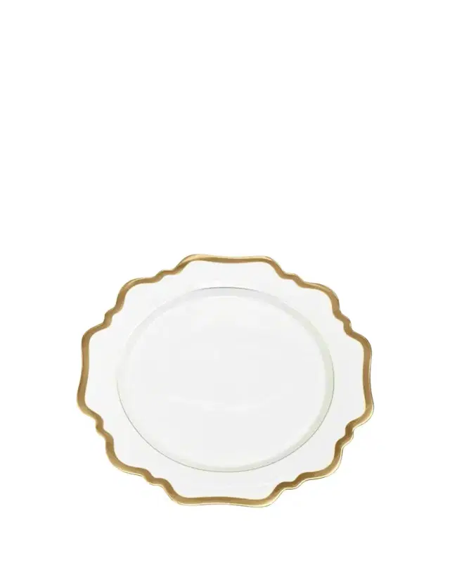 Anna Weatherley Antiqued White Dessert Plate