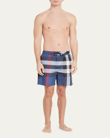Burberry Men's Guildes Signature Check Swim Trunks | Thumbnail 2
