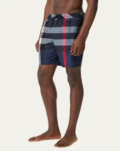 Burberry Men's Guildes Signature Check Swim Trunks | Thumbnail 4