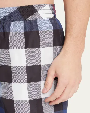 Burberry Men's Guildes Signature Check Swim Trunks | Thumbnail 5