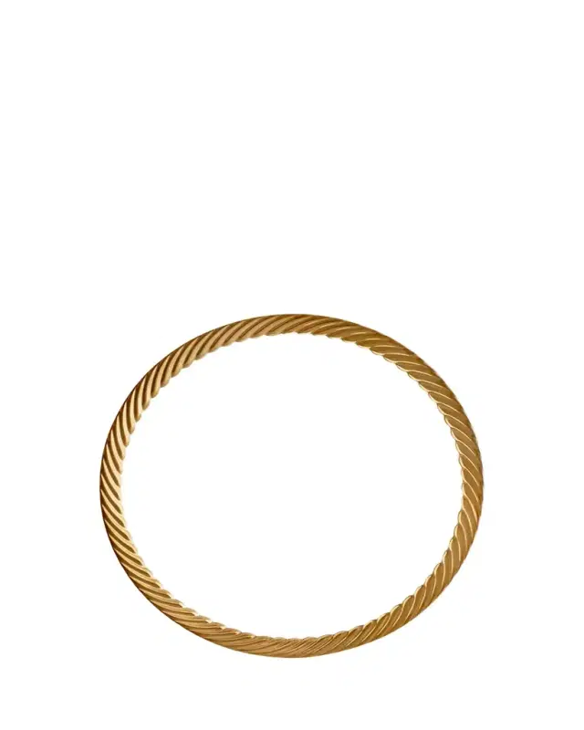 L'Objet Corde Dinner Plate, White/Gold
