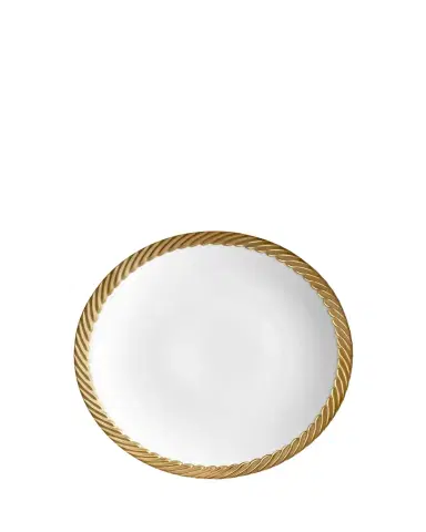 L'Objet Corde Salad/Dessert Plate, White/Gold | Thumbnail 1