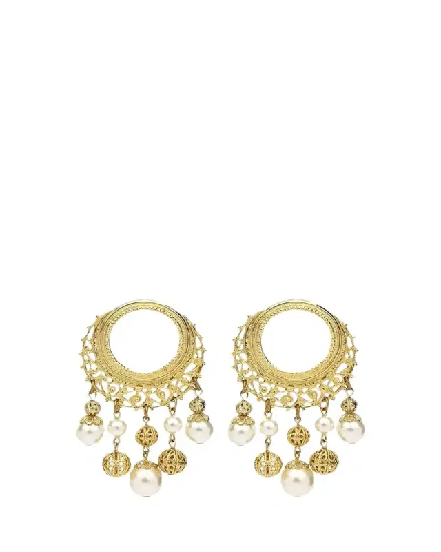 Ben-Amun Round Pearly Drop Earrings