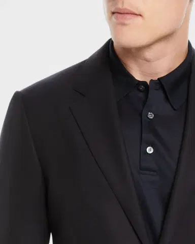 ZEGNA Men's Solid Trofeo Wool Regular-Fit Blazer Jacket | Thumbnail 3 ZEGNA Men's Solid Trofeo Wool Regular-Fit Blazer Jacket | Thumbnail 3