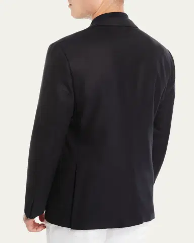 ZEGNA Men's Solid Trofeo Wool Regular-Fit Blazer Jacket | Thumbnail 6 ZEGNA Men's Solid Trofeo Wool Regular-Fit Blazer Jacket | Thumbnail 6