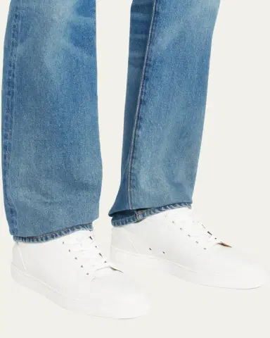 Christian Louboutin Men's Louis Junior Leather Red Sole Sneakers | Thumbnail 2